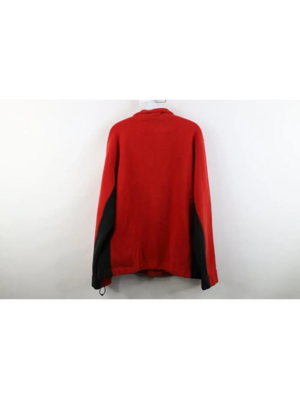 Vintage 90s Y2K Gap Mens Large Color Block 1/4 Zip Fleece Pullover Sweater Red